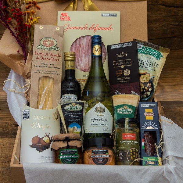  Cesta Luxo Gourmet Presente Corporativo Arboleda Wine