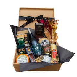 Imagem de Cesta Presente Luxo Gourmet Queijos & Vinho