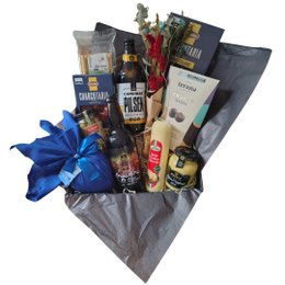 Imagem de Cesta Presente C/Cervejas, Chocolates e Aperitivos