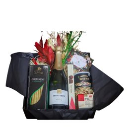 Imagem de Cesta de Natal Presente com Chocolate e Espumante 