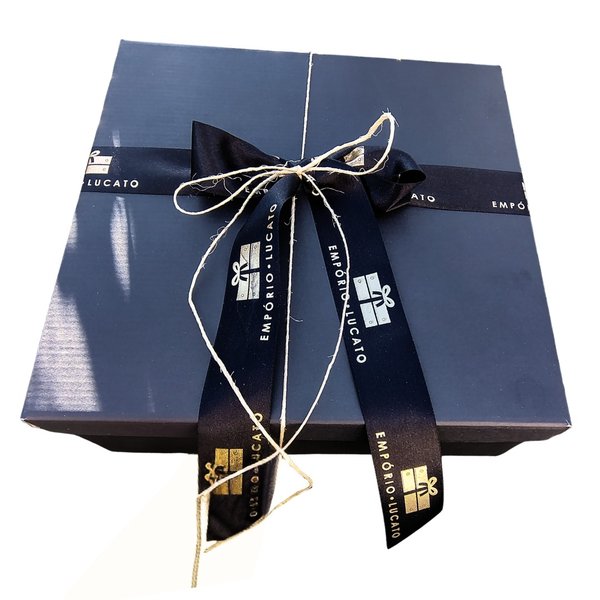 Cesta de Natal Presente com Chocolate e Espumante 