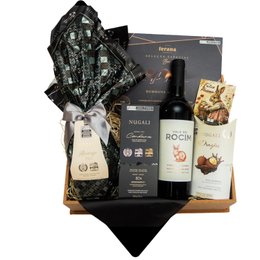 Imagem de Cesta Gourmet de Páscoa com Vinho & Chocolates