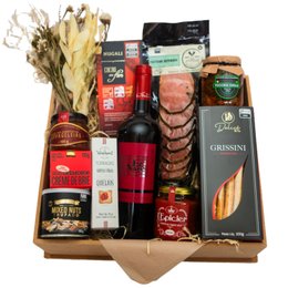 Imagem de Cesta Gourmet com Vinho Italiano & Antepastos