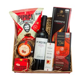 Imagem de Cesta Gourmet Presente com Vinho