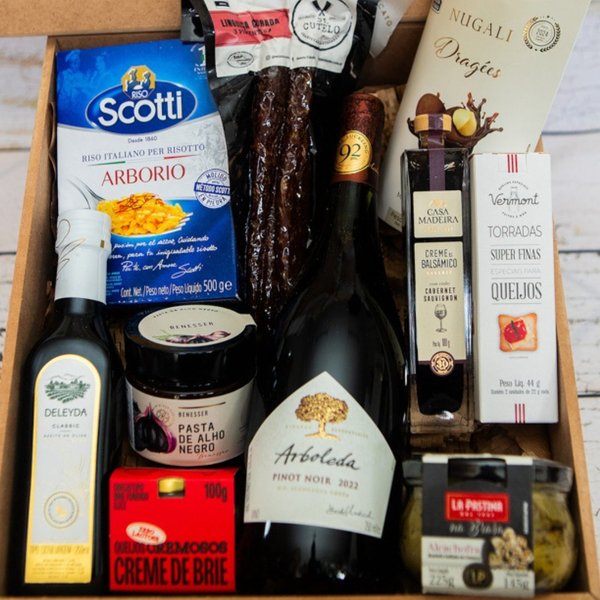 Cesta Presente Gourmet Risoto & Vinho