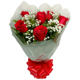 Imagem de Buquê 6 Rosas Vermelhas Tradicionais