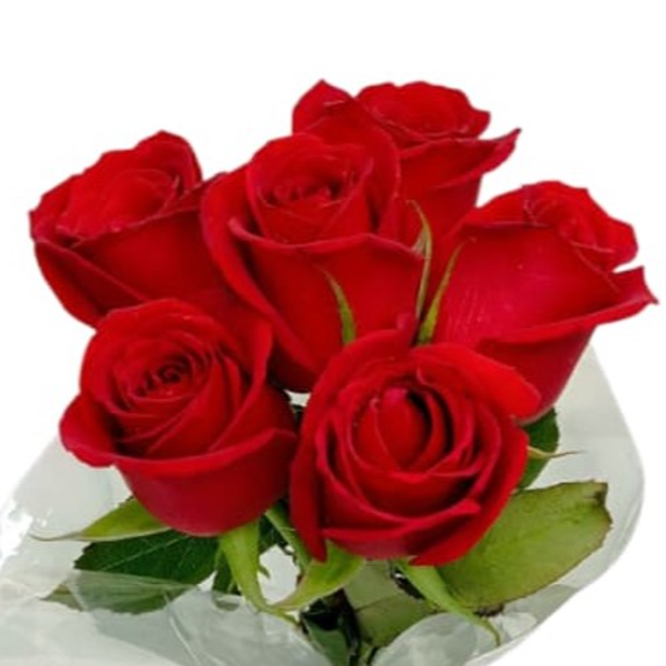 Buque 6 Rosas Vermelhas com Ferrero Rocher 