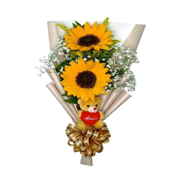 Ramalhete Girassol Luz Do Amanhecer Luxo 