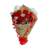 Buquê Cone 12 Rosas Vermelhas