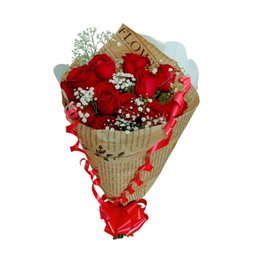 Imagem de Buquê Cone 12 Rosas Vermelhas