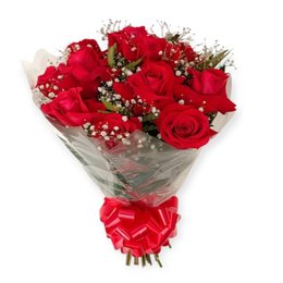 Imagem de Buque 12 Rosas Vermelhas Importadas Abertas