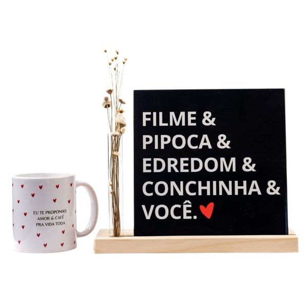 Kit Filme, Pipoca e Conchinha