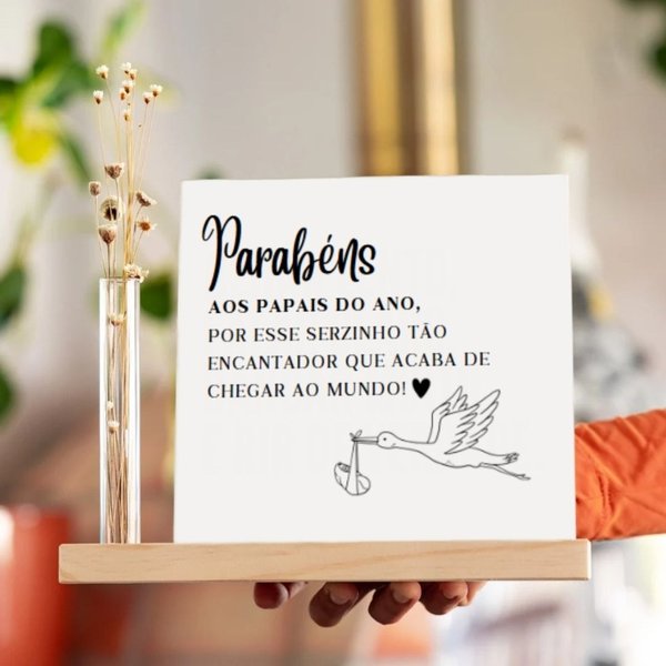 Kit Boas Vindas Bebê Parabéns Papais