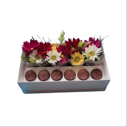 Imagem de Box Floral Com Brigadeiro Gourmet 