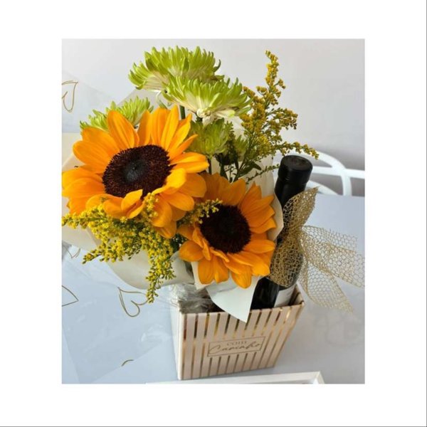 Box com Vinho Entre Flores e Sabores