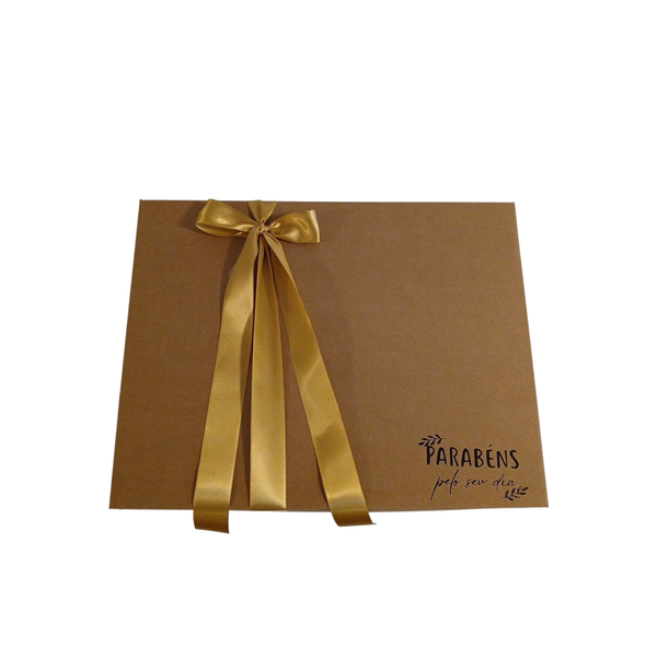Caixa Surpresa Aniversário Luxo Dourado