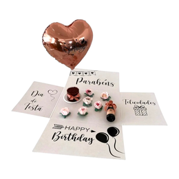 Imagem de Mini Festa na Caixa Balão,Champanhe, Bolo e Doces