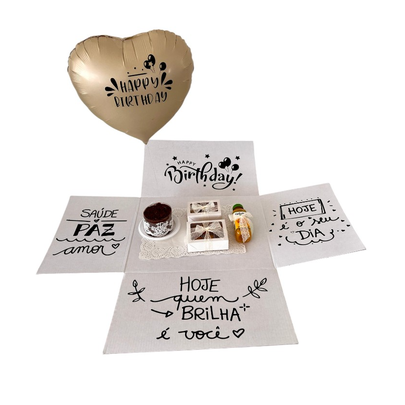 Box Aniversário Celebre Bolo, Doces e Salgados