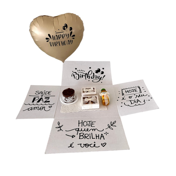 Box Aniversário Celebre Bolo, Doces e Salgados 