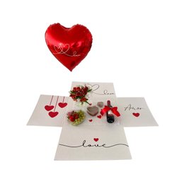 Imagem de Caixa Surpresa Romântica com Vinho