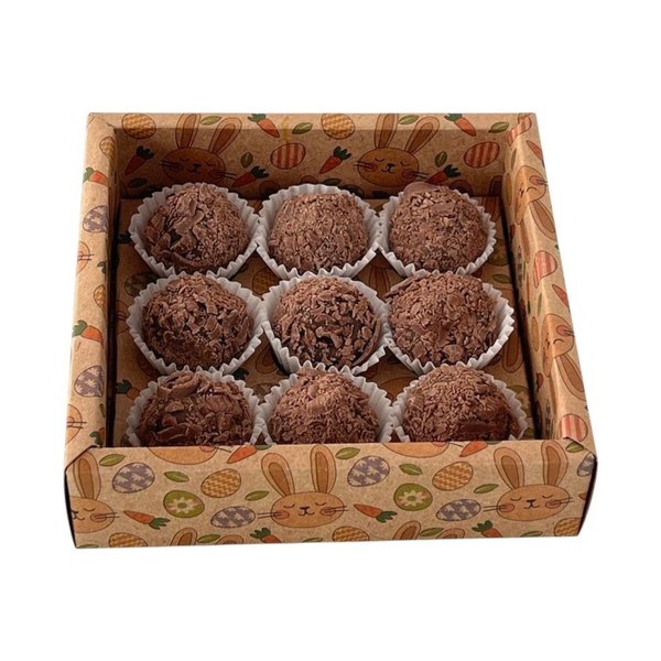 Caixa de Brigadeiros Gourmet - Tema Páscoa Encantada 