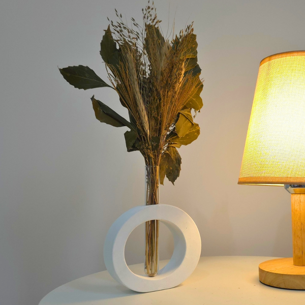 Arranjo De Flores Secas Decorativo Vaso Solitário Red