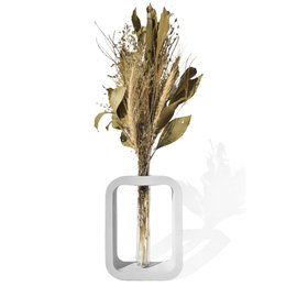 Imagem de Arranjo De Flores Secas Decorativo Vaso Solitário Ret