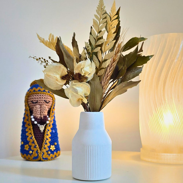 Arranjo De Flores Secas Decorativo Vaso Garrafa Retrô