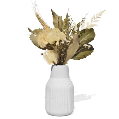Arranjo De Flores Secas Vaso Garrafa Retrô Decorativo