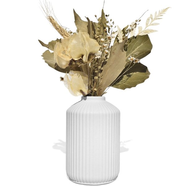 Arranjo De Flores Secas Decorativo Vaso Garrafa Cilínd