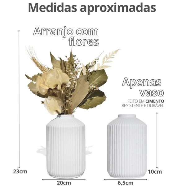 Arranjo De Flores Secas Decorativo Vaso Garrafa Cilínd