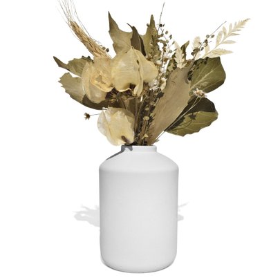 Arranjo De Flores Secas Decorativo Vaso Garrafa Cilín