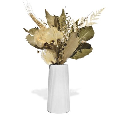 Arranjo De Flores Secas Decorativo Vaso Garrafa Tubo