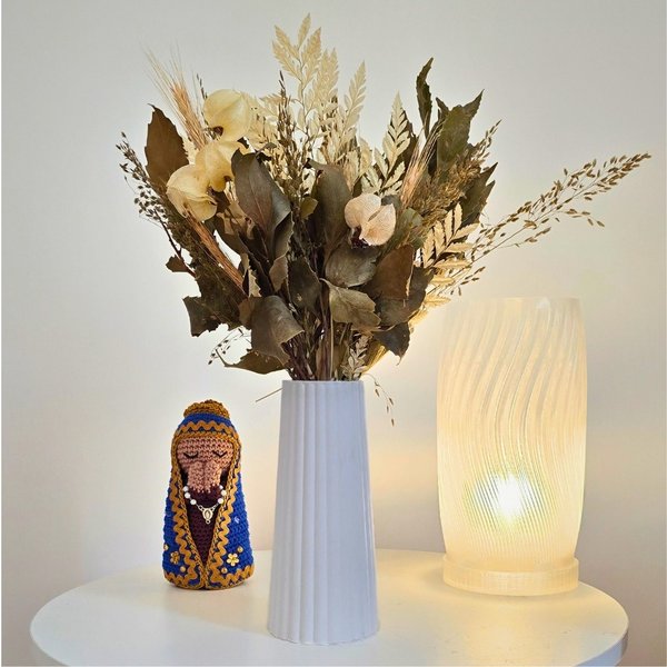 Arranjo De Flores Secas Decorativo Vaso Solitário List