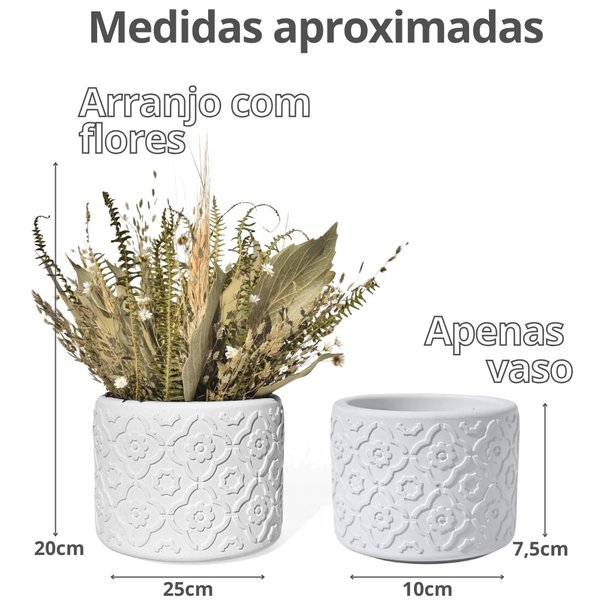 Arranjo De Flores Secas Decorativo Vaso Estados Rio