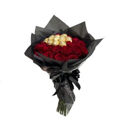 Imagem de Buquê Romântico Rosas e Chocolate