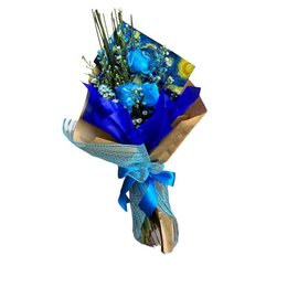 Imagem de Buquê Rosas Azuis Noite Estrelada