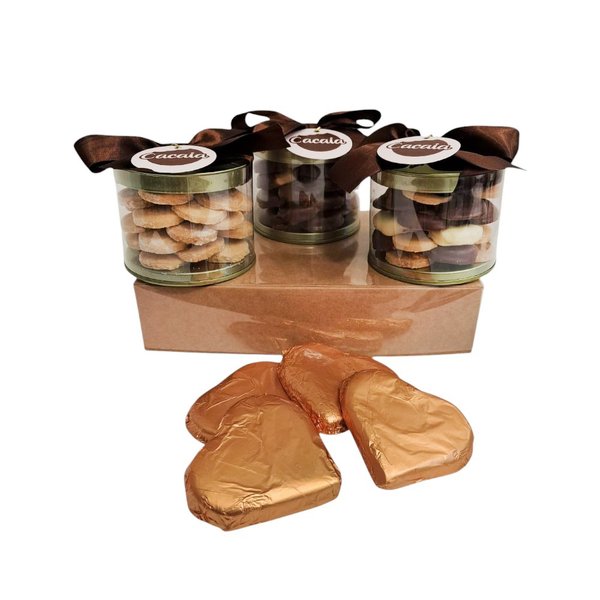 Cesta 3 Latinhas de Biscoitos