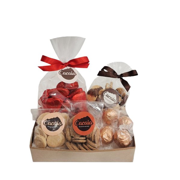 Cesta Corações de Biscoitos 