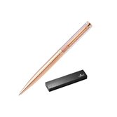 Caneta Crown Diamond Rose com Pedrinhas e Estojo