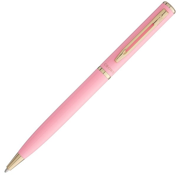 Caneta Crown Capricci Metal Rosa Esferográfica 