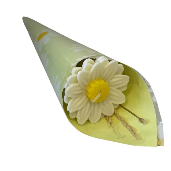 Kit Flor Aromática Amarela com Velas 