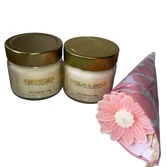 Kit Flor Aromática Rosa com Velas