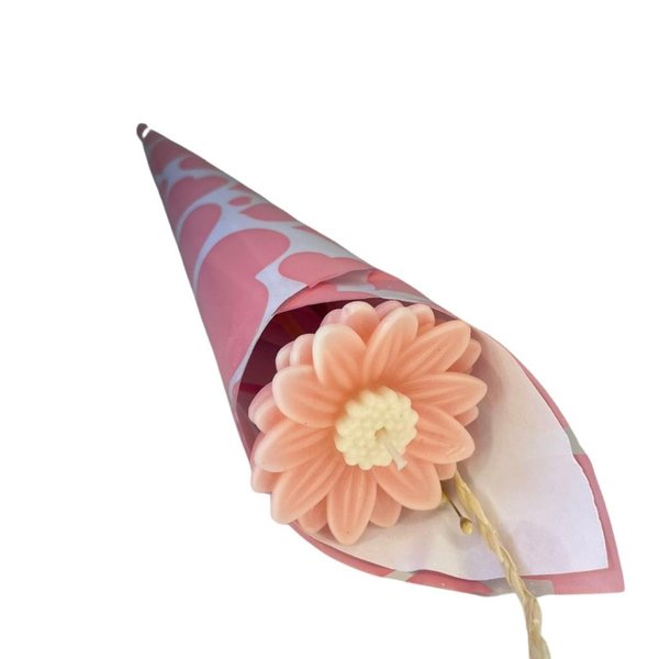 Kit Flor Aromática Rosa com Velas