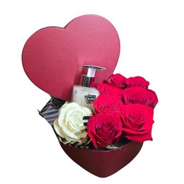 Imagem de Box Floral com Rosas Colombianas e Sabonetes Aromático