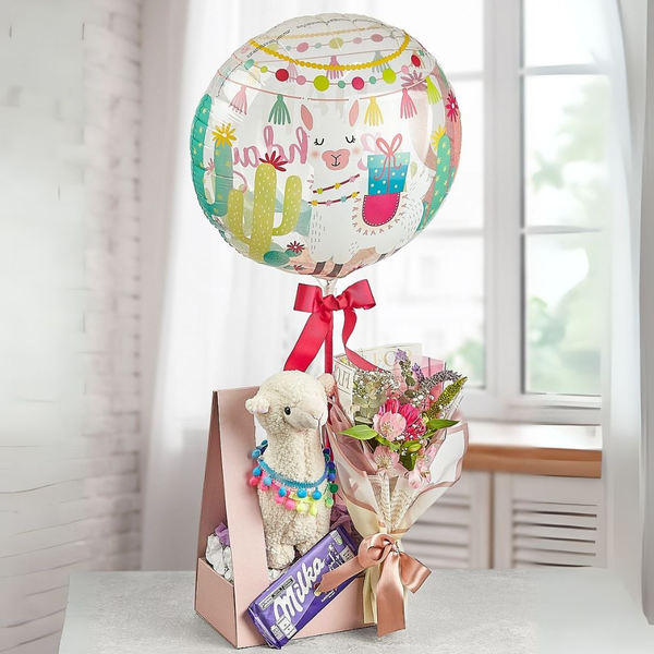Presente Lhama Fofura com Balão