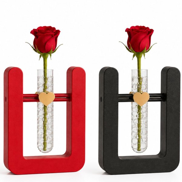 Dueto da Rosa Vermelho e Preto