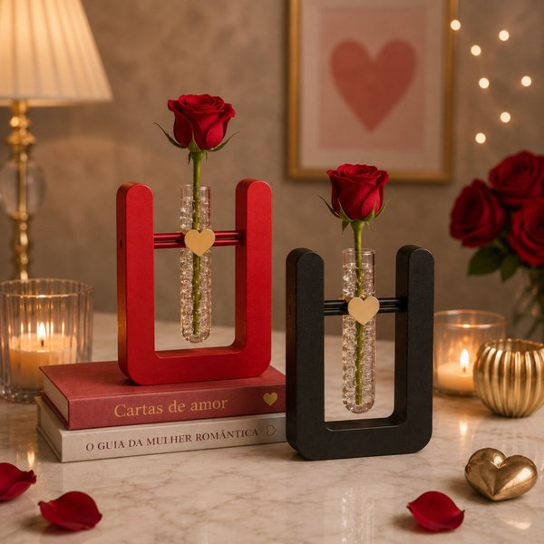Dueto da Rosa Vermelho e Preto