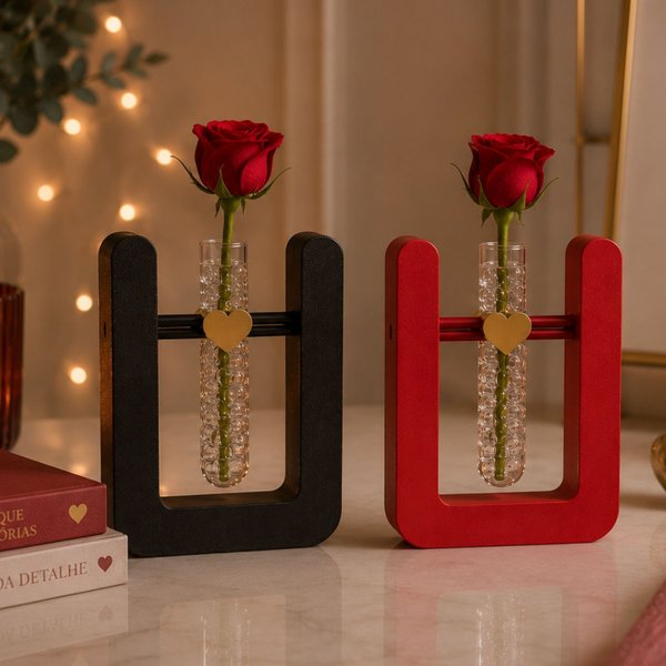 Dueto da Rosa Vermelho e Preto