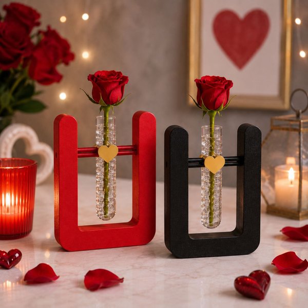 Dueto da Rosa Vermelho e Preto